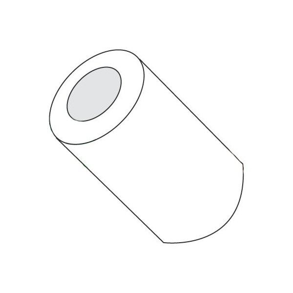 Newport Fasteners Round Spacer, #6 Screw Size, Natural Nylon, 5/16 in Overall Lg, 0.140 in Inside Dia, 1000 PK 539612 - main